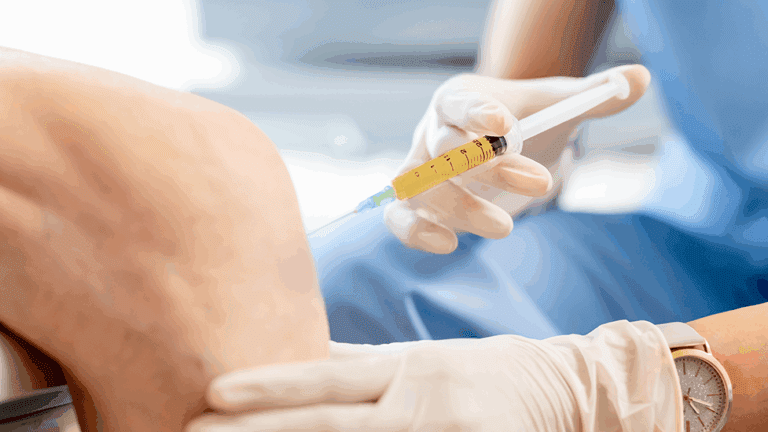 A patient receiving PRP injections at Health For Life Naturopathic Medicine in Phoenix, AZ.