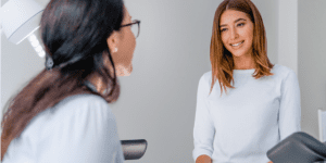 Naturopathic doctor consulting with a patient about sermorelin therapy and natural growth hormone support at a clinic in Scottsdale Arizona.
